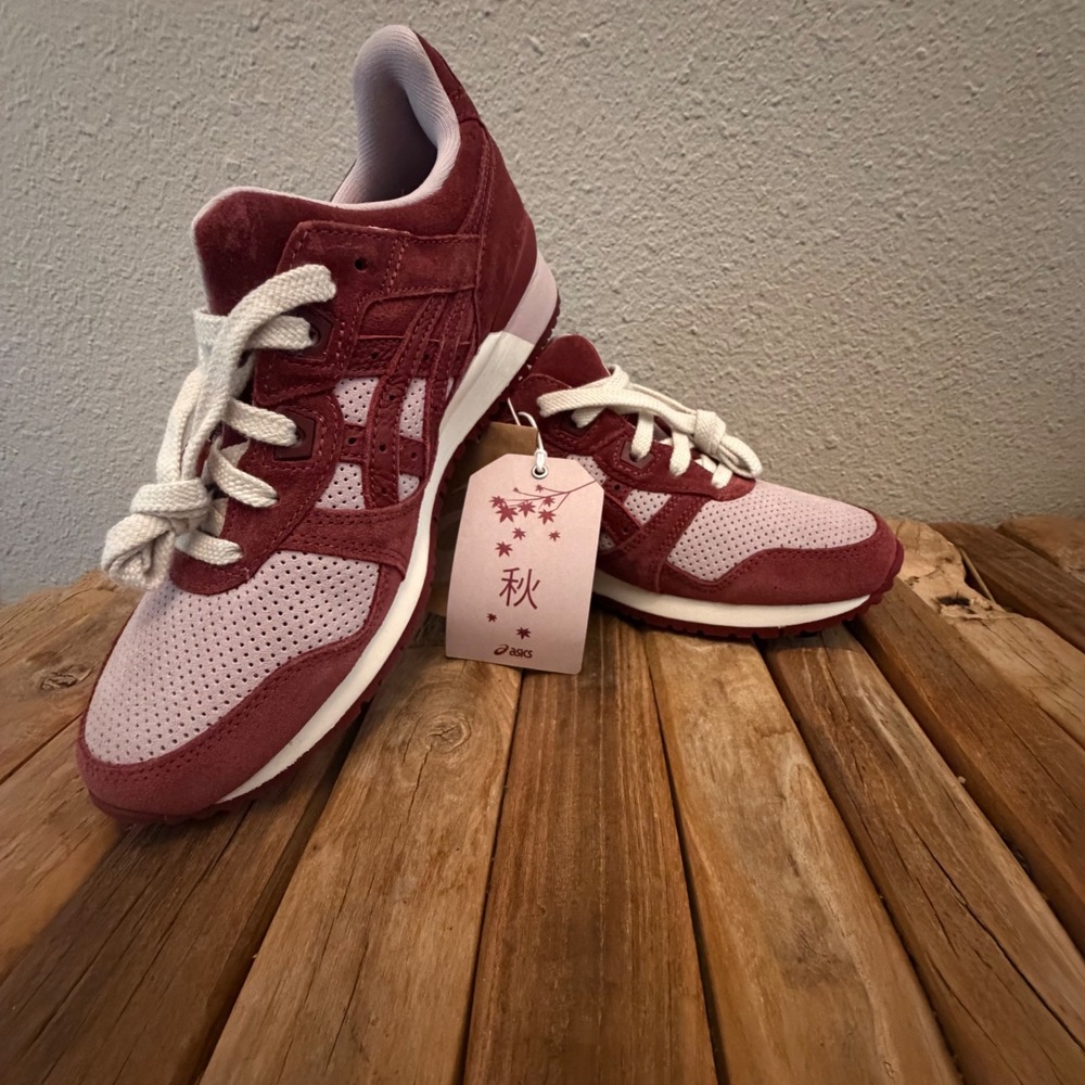 ASICS Gel-Lyte III OG 5.5 Watershed Rose Beet Red Suede Sneakers 1201A296